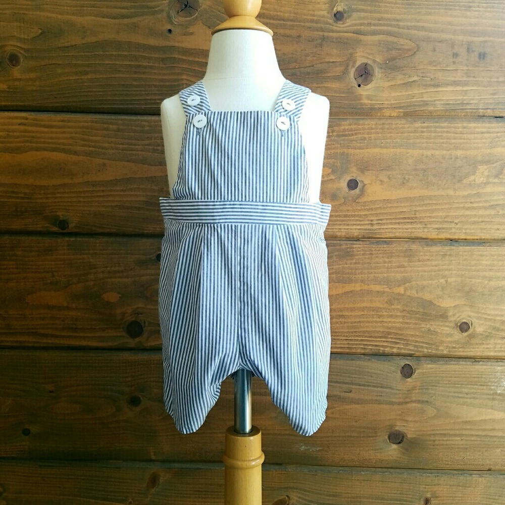 JACADI Baby Boy Overall Romper 6mo